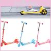 Childrens Iron Three Wheel Flashing Scooter With Foldable Design For Play And Travel
