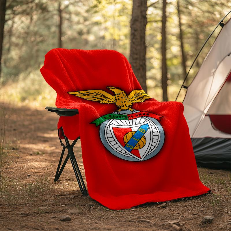 1pc B-Benfica Theme Blanket - Digital Print, Polyester, Cozy for All Seasons, Perfect for Outdoor, and Travel