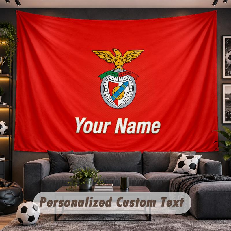 Benfica FC Personalized Tapestry Support Custom Name, Wall Art Home Decoration