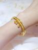 Shajin Jewelry Lotus Pod Bangle: Three Lives, Three Worlds Fu Character - Luxury Women's Imitation Gold Accessory.