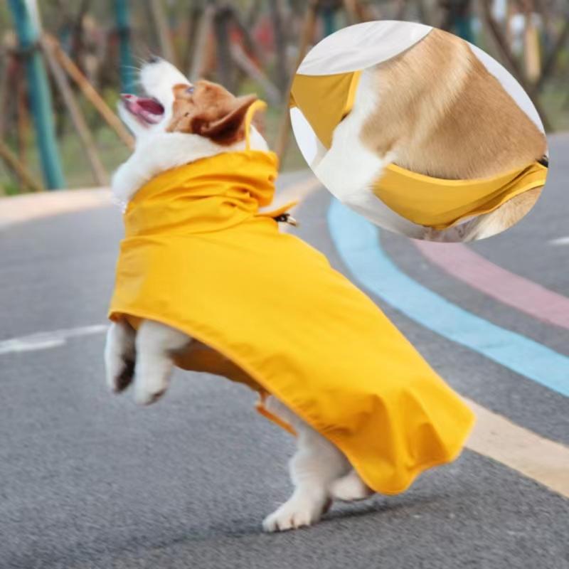 Teddy Goldene Hundekleidung Ei Olk Mann PU Wasserdichte Jacke Hunderegenmantel Haustierbedarf Wasserdicht Outdoor
