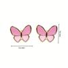 Stylish Butterfly Drip Oil Earrings - Artistic, Versatile Stainless Steel Ear Studs