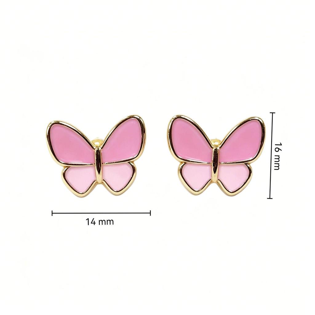Stylish Butterfly Drip Oil Earrings - Artistic, Versatile Stainless Steel Ear Studs