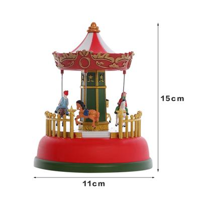 Caroselli di Natale con Illuminazione Carina Decorazione Caroselli Musicali Luminosi di Natale Ruota Panoramica Regalo per Forniture per Decorazioni Natalizie