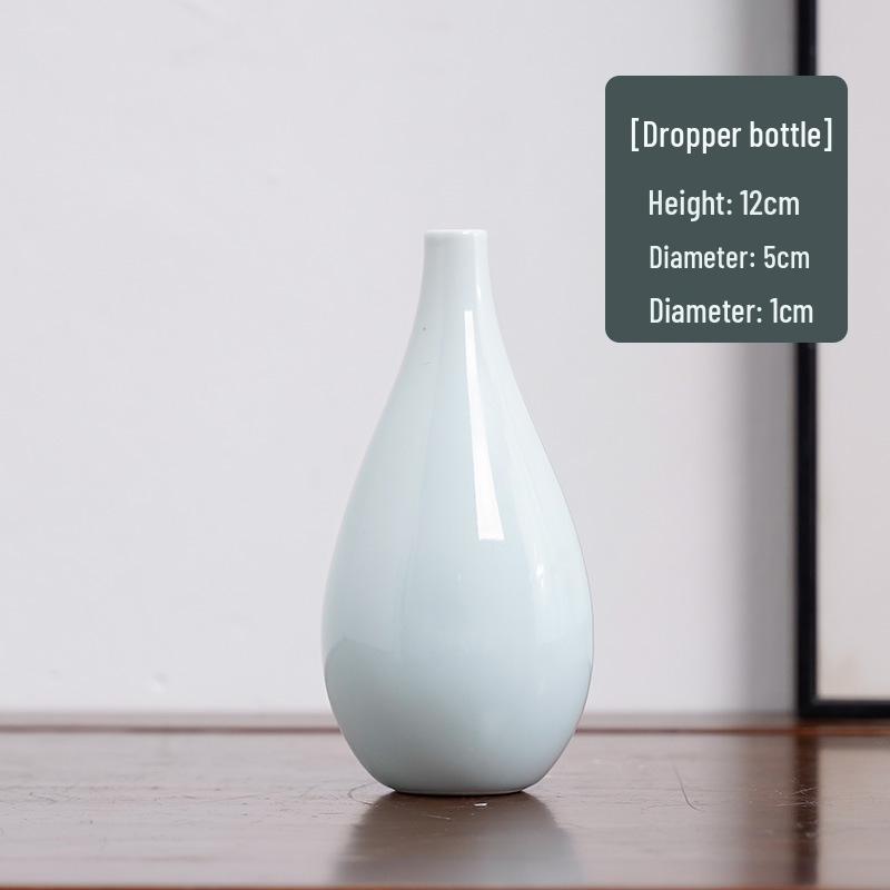 Handmade Retro Celadon Glaze Porcelain Flower Vase - Antique Style Home Décor