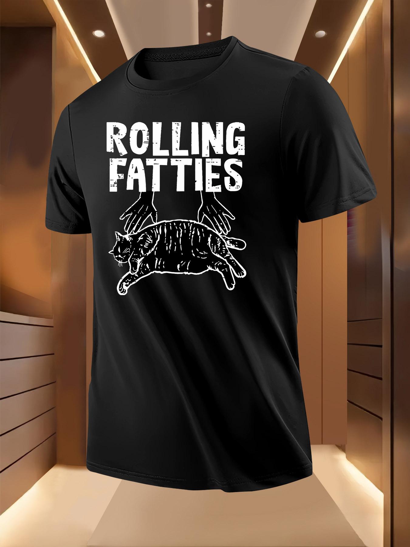 Funny Rolling Cats Graphic Tshirt Graphic Tshirt - Lightw... XXL