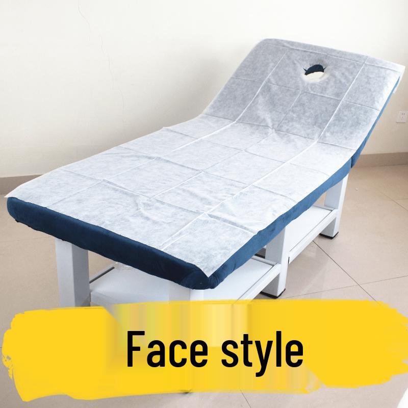 Waterproof Disposable Bed Sheets for Beauty Salon with Face Hole - Breathable & Oilproof Non-Woven Fabric