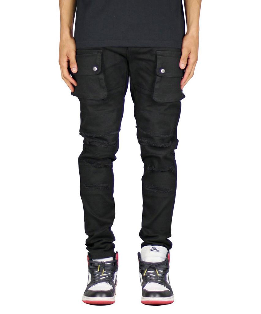Haipeodenim Black Cargo Pants