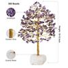 Amethyst Edelsteinbaum - Chakra Baum des Lebens, Naturquarzsteinbasis, Kristallbaum für positive Energie, Feng Shui Geld-Bonsai