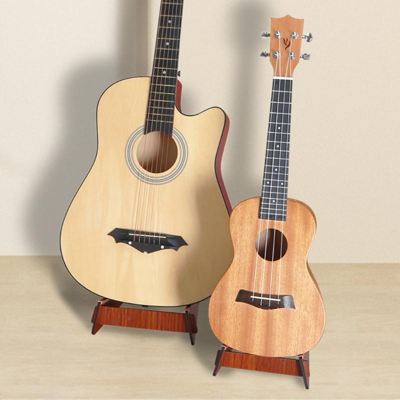 Supporto per Ukulele Portatile in Legno per Chitarra Stile L-Frame Supporto per Strumenti Musicali con Lati Morbidi per Ukulele Violini
