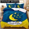 Moon Povlak na přikrývku Kreslený Moon Stars pro batolata Chlapci Dívky Povlečení Povlečení Double Queen King Size Polyester Qulit Povlak