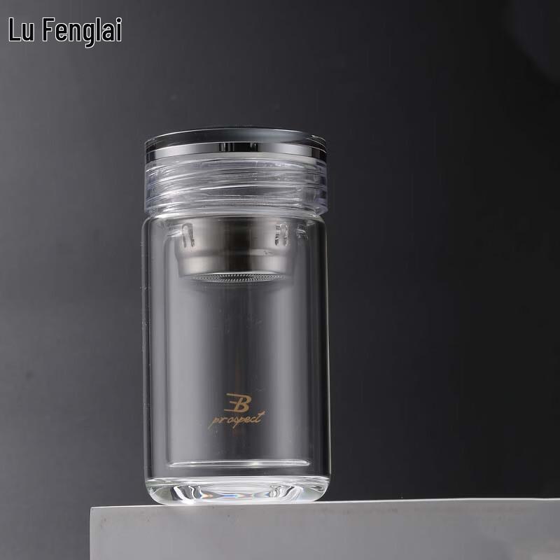 Elegant 230ML Double-Layer Borosilicate Glass Tea Cup with Infuser
