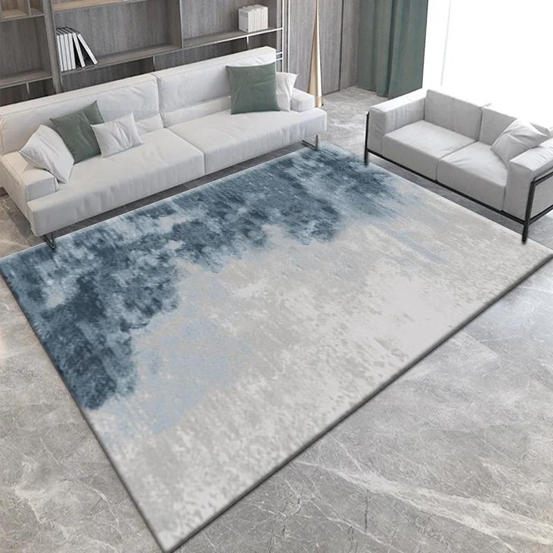 High-End Living Room And Bedroom Large Area Warmth Carpet, Gray Simple Floor Mat, Easy To Clean Home Decoration