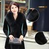 Add Extra Fat Women's Autumn and Winter Imitation Mink Fur Jacket Mother Dress Medium and Long Imitation Fox Hair