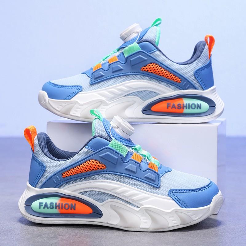 Boys Running Shoes Fall Lightweight Breathable Mesh Upper MD Sole Kids Athletic Sneakers Size 28-39