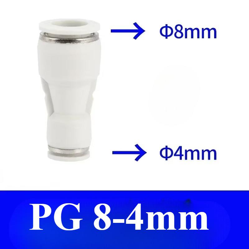 4 6 8 10 12 14 16mm OD Tube PU PG Straight Pneumatic Air Fitting Push in Connect Quick Release Variable Diameter PG14-12 16-12