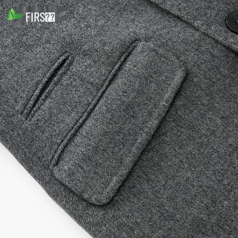 Men's Wool Blend Double-Faced Mid-Length Overcoat