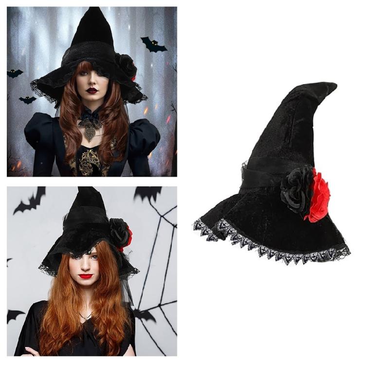 Vampires Halloween Hats Stage Performances Hat Multifunctional Witch Hat Adult Suitable for Youth and Party Enthusiasts
