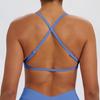 Women Seamless High Stretch Yoga Sports Bra, Lycra Spandex Convertible Removable Straps Fitness Tank Top