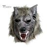 Realistic Latex Headgear Halloween Werewolf Full Head Mask, Wolf Cosplay with Durable Party Mask Fur, Haunted House Prop, Adjustable Adult Costume