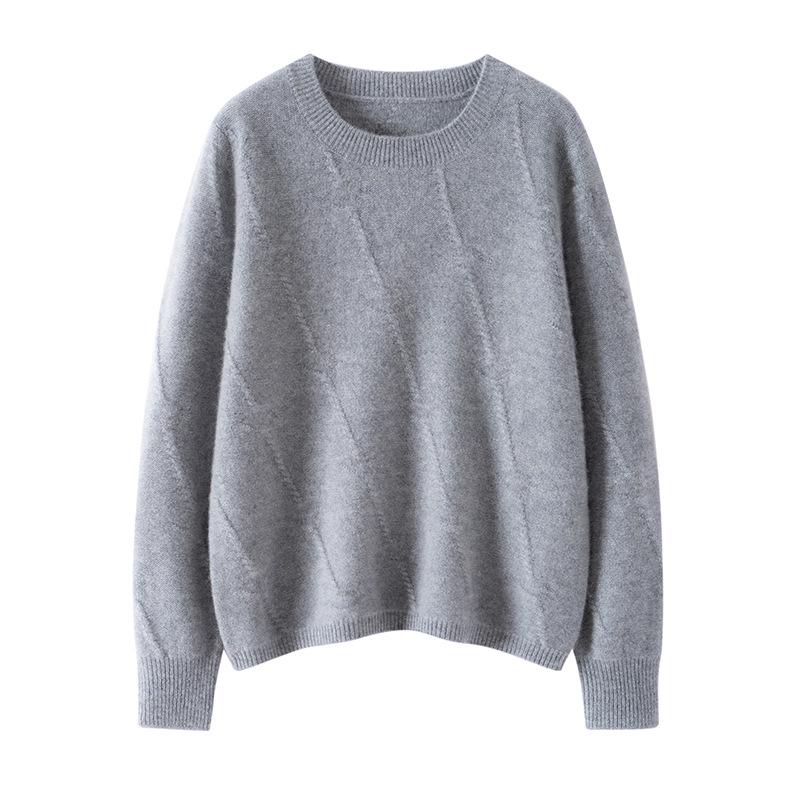 Women's Cashmere Round Neck Sweater: Autumn & Winter Knit Base Layer, Loose Versatile Design