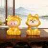 Cartoon Twelve Zodiac Gold Resin Small Ornaments Micro Landscape Creative Home Desktop Office Ornaments Animal Chinese Crafts