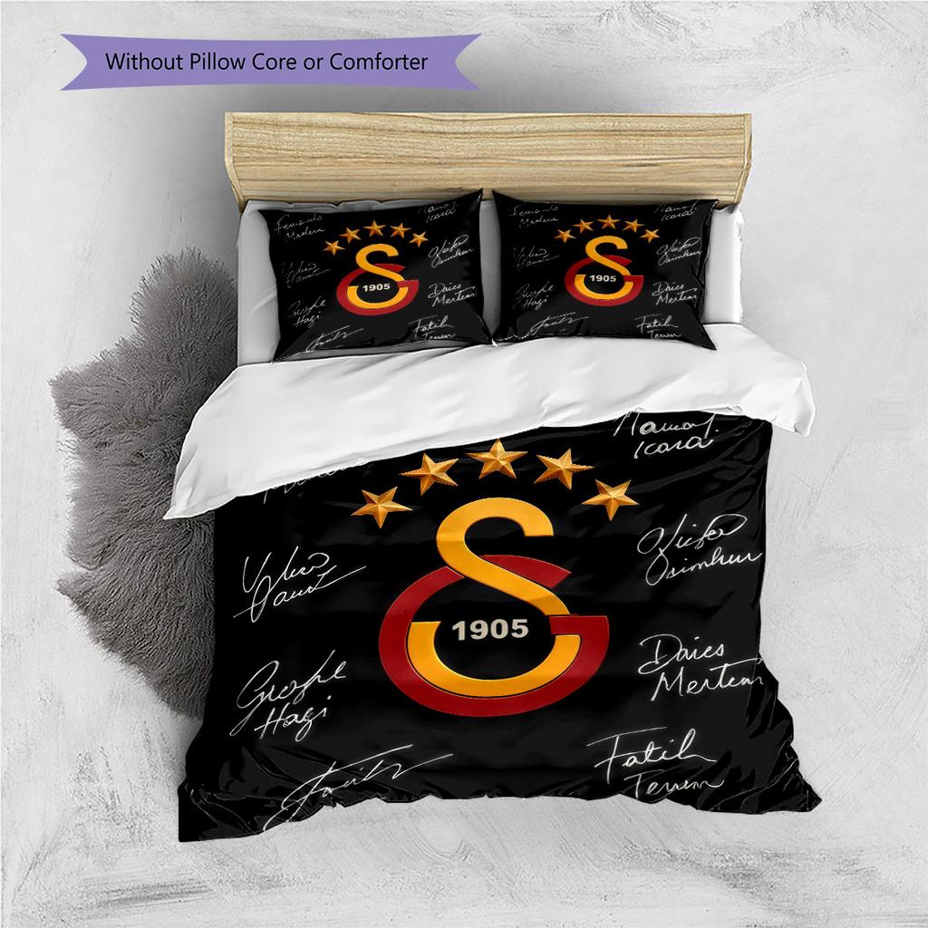 Galatasaray SK Players Pattern Bedding Home Decoration Birthday Gift ( 1 duvet cover + 2 pillowcase, without core),fan merchandise.