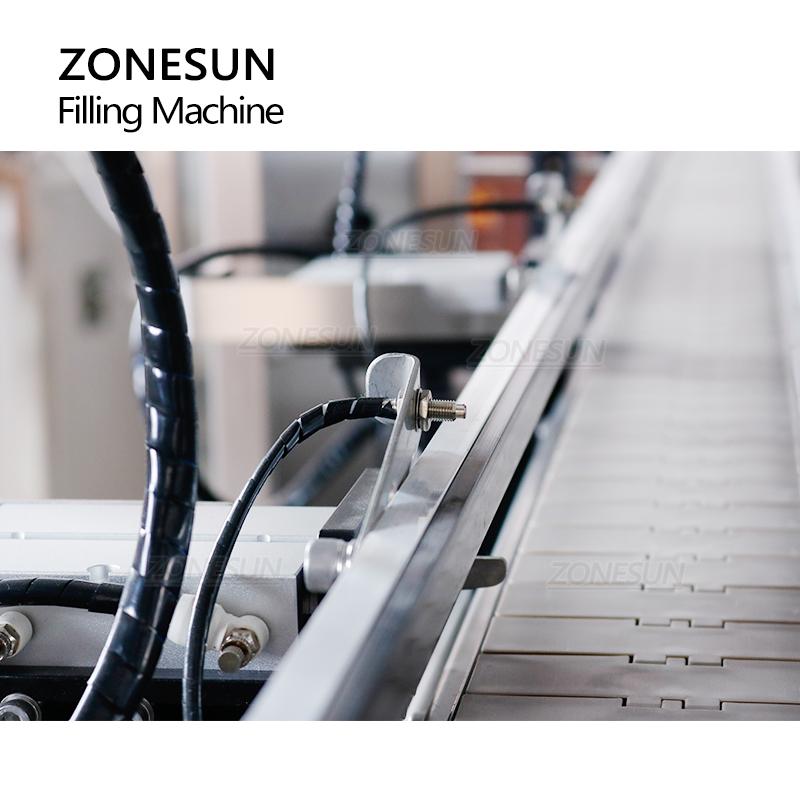 ZONESUN ZS-VTFM1 Explosion-Proof 6-Head Servo Filling Machine for Alcohol, Disinfectant & Cosmetic Bottle Packaging Line