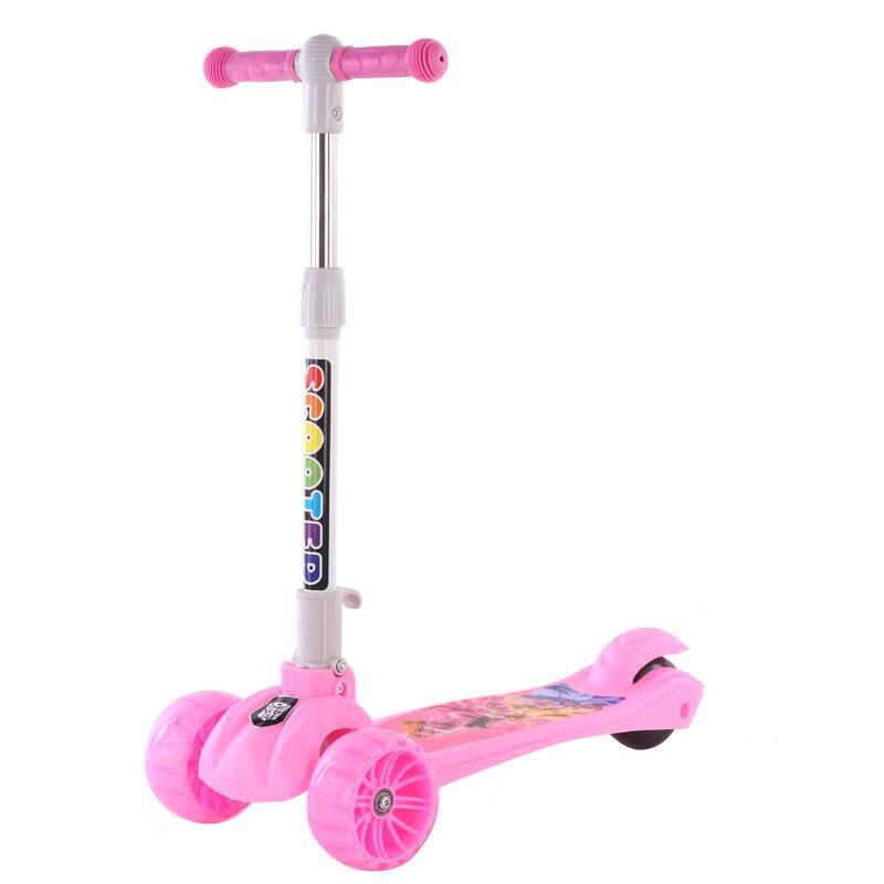 Kids 4-Wheel Scooter with Music & Flashing Hummer Wheels