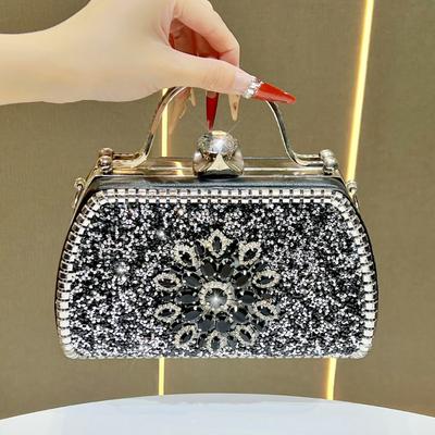 Dinner Bag, Niche Cheongsam Full Diamond Handbag, Single-shoulder Crossbody Bag, Banquet Bag
