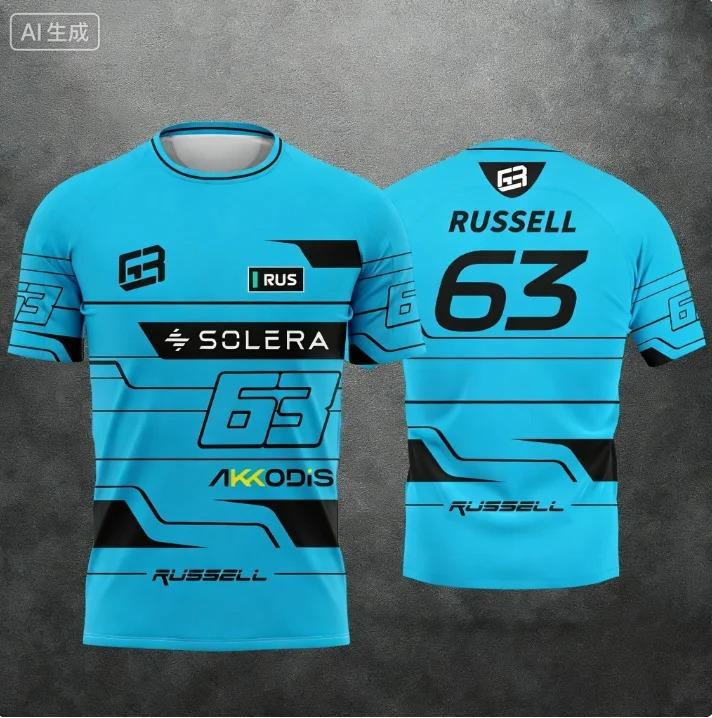 

Russell No.63 Running T-shirt, Extreme Sports Running Diving Suit, Short Sleeved Breathable Sportswear, Motorcycle Racing Riding 4XL