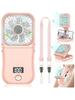 Portable Charging Handheld Fan, Neck Hanging Fan, with Phone Holder, Suitable for Office, Outdoor Camping and Picnicking.