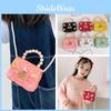 Golden Button Girls Rabbit Pattern Crossbody Bag Rainbow Pattern Bags Daily