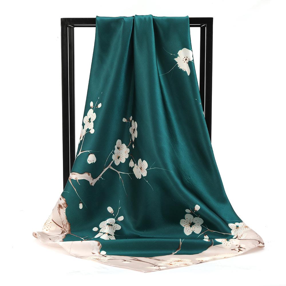 

Високоякісні розкішні шовкові шарфи пов язка на голову Шарфи шийний шарф для жінок ланцюжок шовковий шарф жіноча декоративна хустка 90*90cm