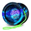Professional Yo-Yo Y03-Hertz Yo-Yo Ball for Intermediate To Advanced Players + 5 Spare Yo-Yo Strings + Yo-Yo Holder + Gloves (3 Acid Colors)