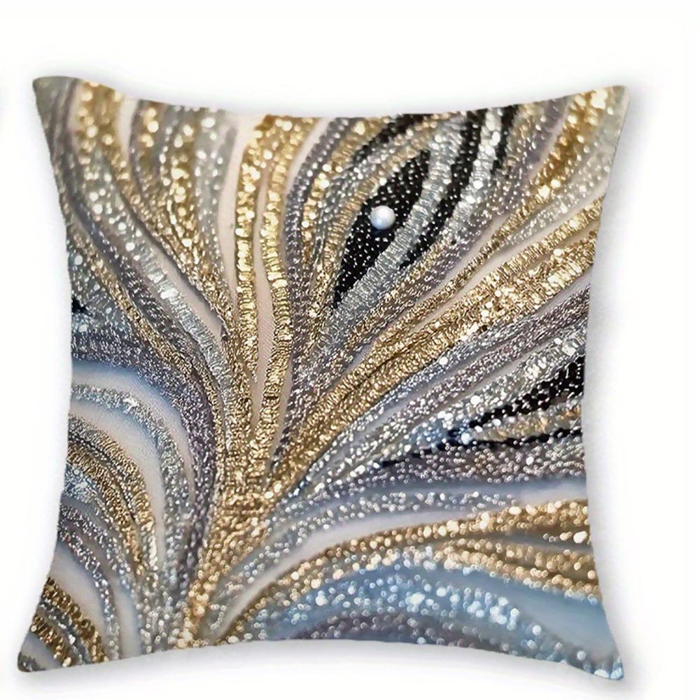 

1/4pcs Stylish Peacock Patterned Pillowcases with 2d Flat Printing Sofa cushion cover home bedroom room decoration 45x45cm
