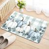 1pc, Rustic Pumpkin Design, 8mm Thick, Machine Washable, Rectangular, Polyester, PVC Backed, Indoor Door Mat for Home, Kitchen,