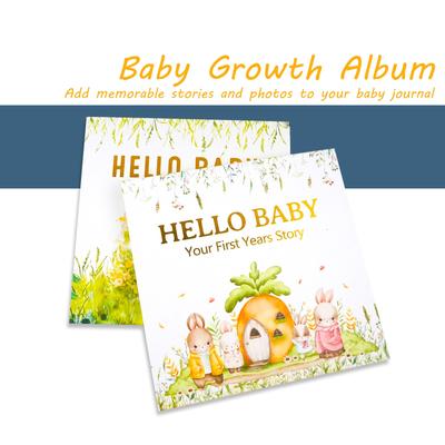 Babywachstum Erinnerungsbuch, Erstes Aufzeichnungsbuch für frischgebackene Eltern, Baby-Erinnerungsbuch, Baby-Scrapbook Baby-Buch