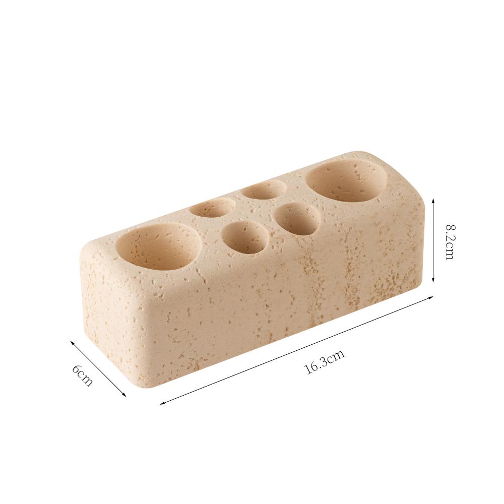 1pc Sandstone Toothbrush Storage Rack, Household Toothbrush and Toothpaste Rack, Shaver/comb Holder, Bathroom Accessories