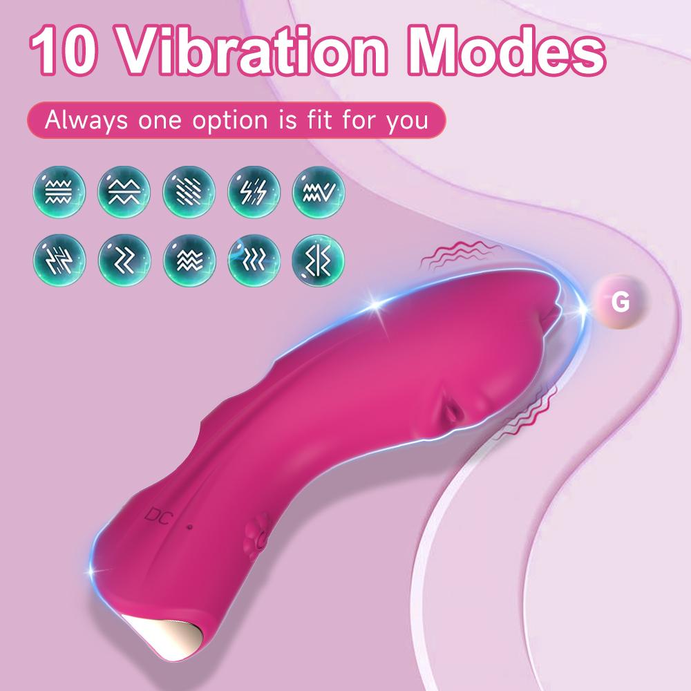 Finger Vibrator 10 Vibrating Modes Bullet Nipple G Spot Clitoral Stimulator Rechargeable Clit Vibrators Female Sex Toy for Women