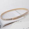 Leather Thin Pu Womens Waist Belt Metal Buckle Trousers Jeans Decoration With