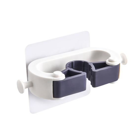 Wall Mounted Mop Organizer Broom Holder Strong Load-bearing Non-Slip Design Waterproof Mop Storage Rack Broom Hanger Hook