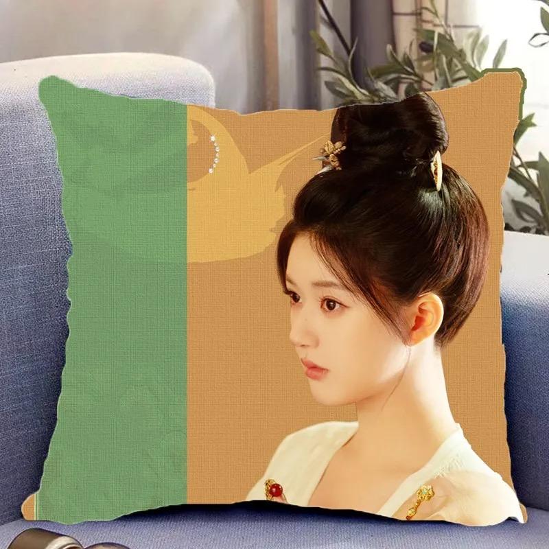 Zhao Lusi Liu Yuning Poster Double-side Printing Pillowcase TV The Story of Pearl Girl Drama Stills Home Decor Cushion Cover