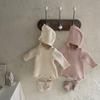Koreansk babyvaffel-romper - Nyfødt- og småbarnsbody for vår/høst