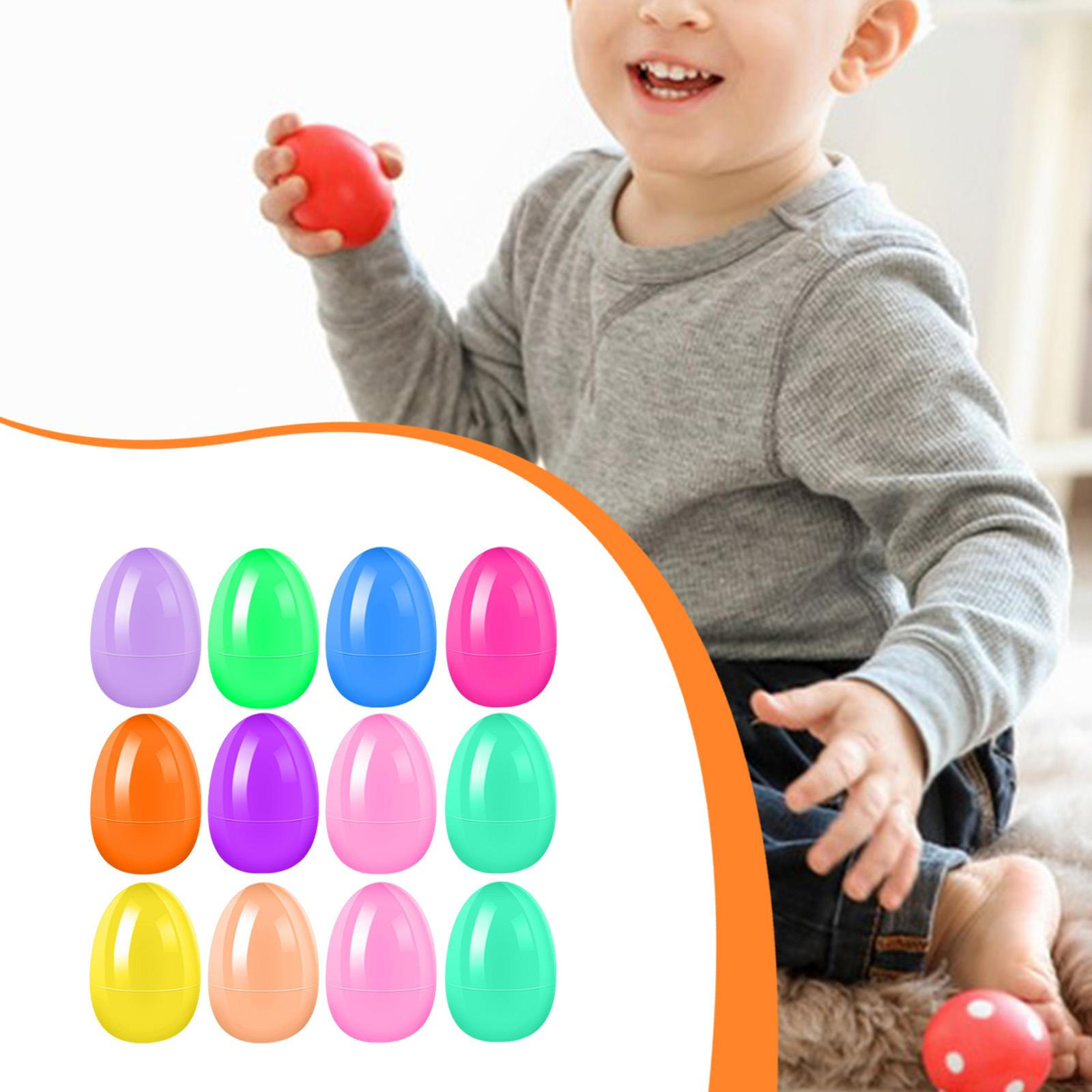 12 штук Наполняемые пасхальные яйца Наполнители для корзины 6 см Игрушки Сувениры для вечеринки для наполнения конфетами Группа multicolor