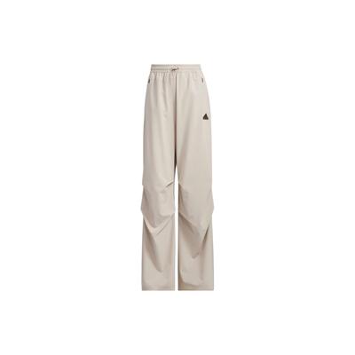 Logo Label Woven Loose Casual Pants Women Bottoms Miracle-Beige JJ1100