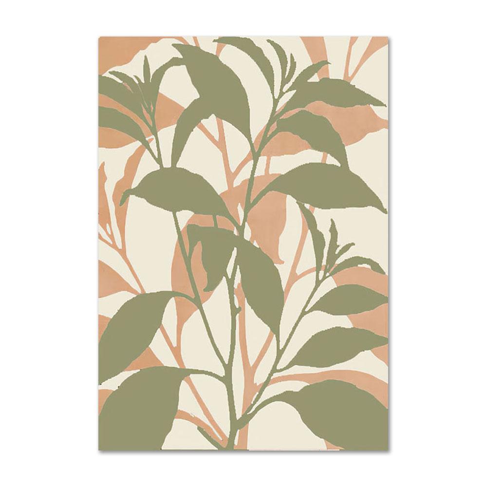 Abstract Monstera Plants Wall Art Nordic Canvas Painting Print Green Plants Posters Prints Wall Pictures for Living Room Decor