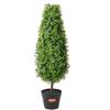 VEVOR Artificial Boxwood Topiary Tree, 36 inch Tall (2 Pieces), Faux Topiary Trees, Green Faux Plant w/ Extra Leaves & Pot & Small Decoration