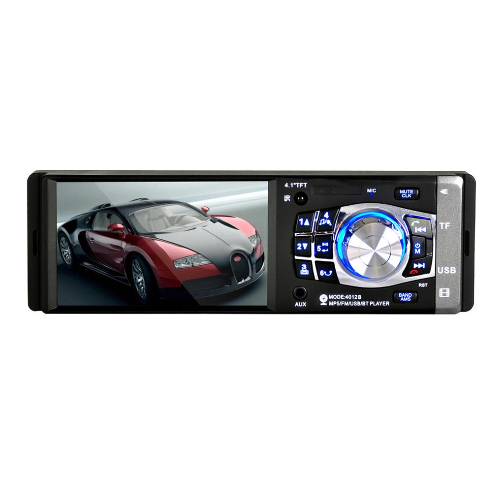 4.1 Inch Single Din Head Unit Bluetooth InDash Stereo Radio