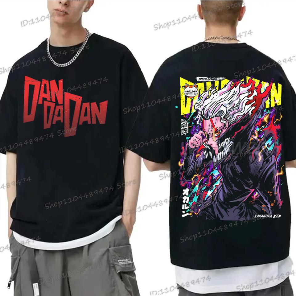 Anime Dandadan Okarun T-shirt Men Women Japanese Comic Ken Takakura Tops Tees Fashion Double Sided Graphics Dandadan Tshirt Gift